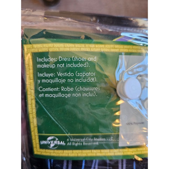 Disguise Wicked Elphaba Shiz Child Costume‎ Dress Up Size S 4-6X Halloween NEW - Picture 6 of 9